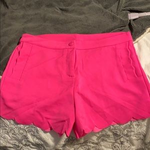 Neon pink shorts